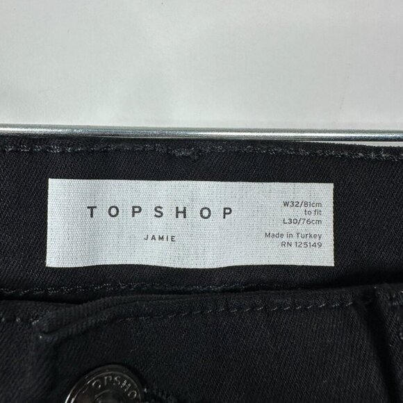 2/$30 Topshop Jamie High Rise Ankle Skinny Raw Black 32 #9382 - Picture 5 of 9